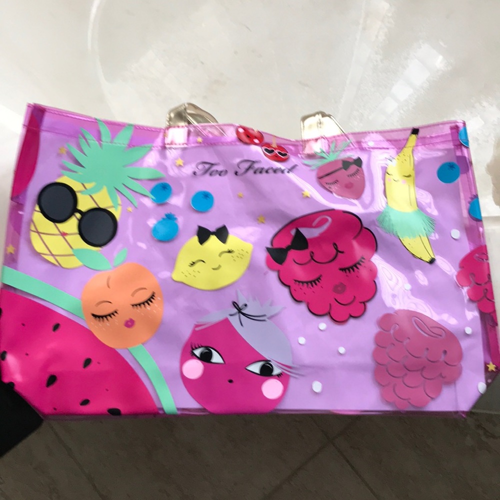TOO FACED PLASTIC TOTE BAG